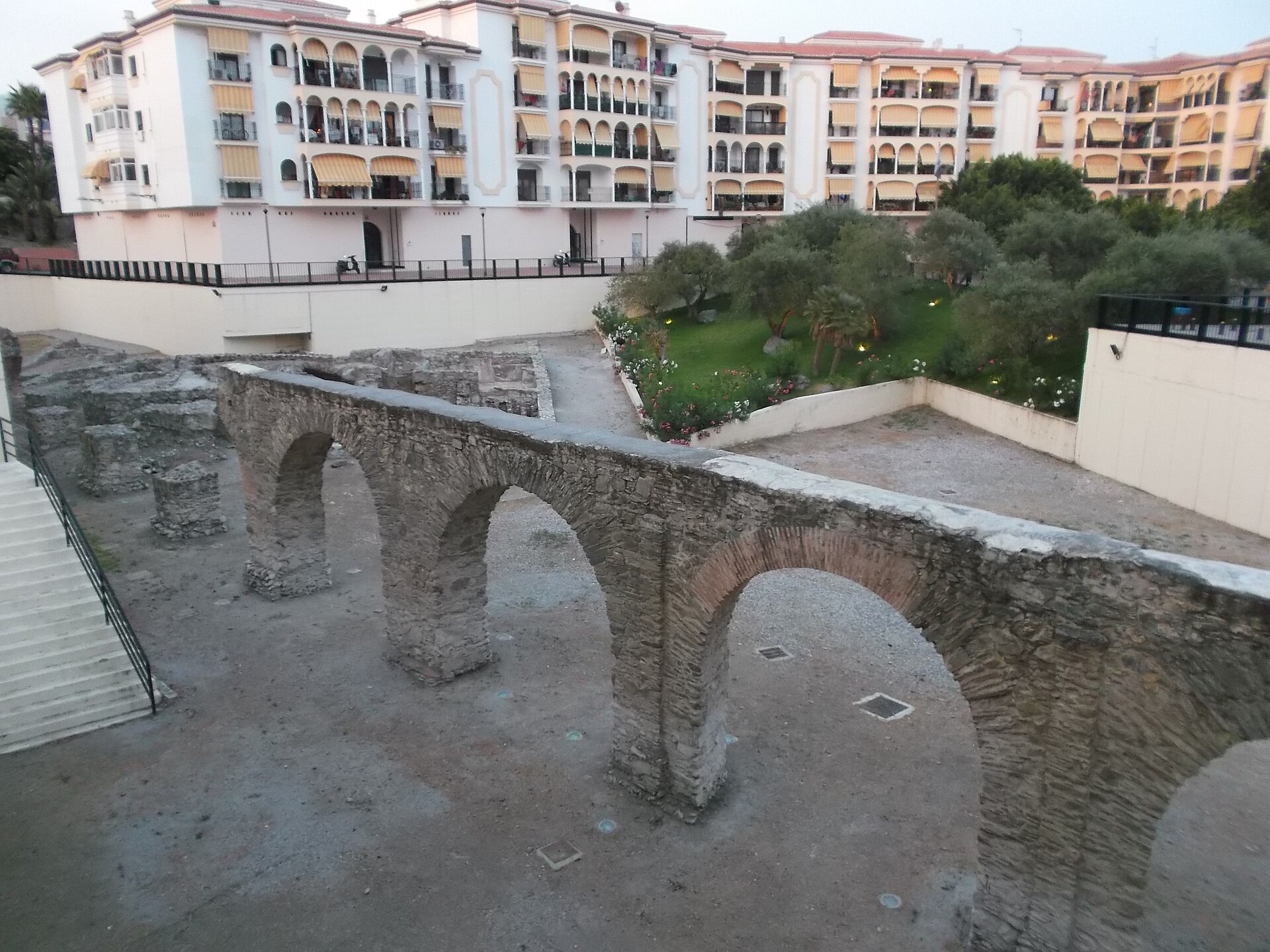 A section of the aqueduct inside town